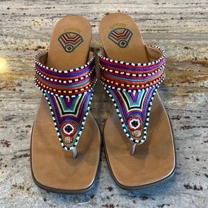 Chico’s Tikal Wedge Sandal - Square Toe. Box included.